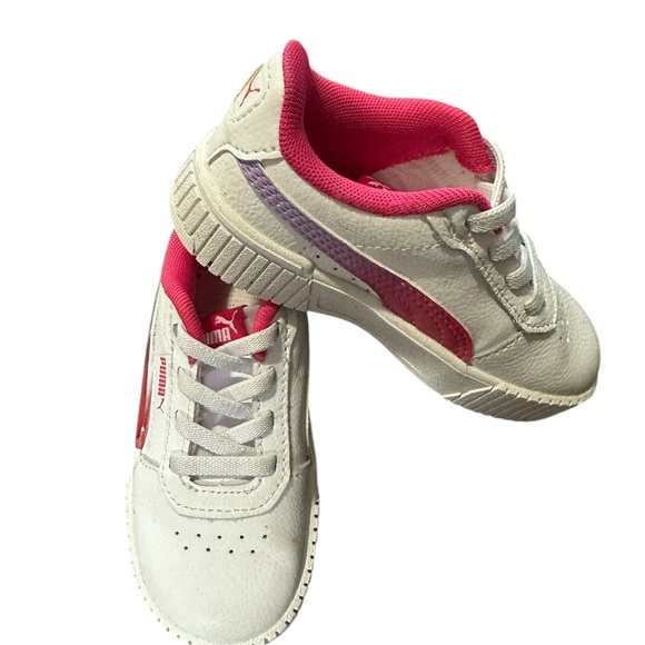 PUMA Carina 2.0 Jelly Fade Athletic Shoe / Toddler - White / Pink /Lavender Sz 7 - Picture 4 of 7